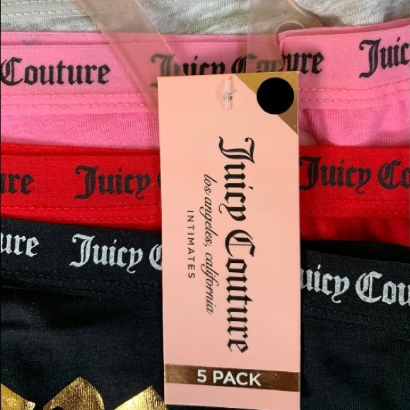 Juicy Couture Intimates Size XL 5 Pack Cheeky Panties Underwear NWT - Picture 5 of 6